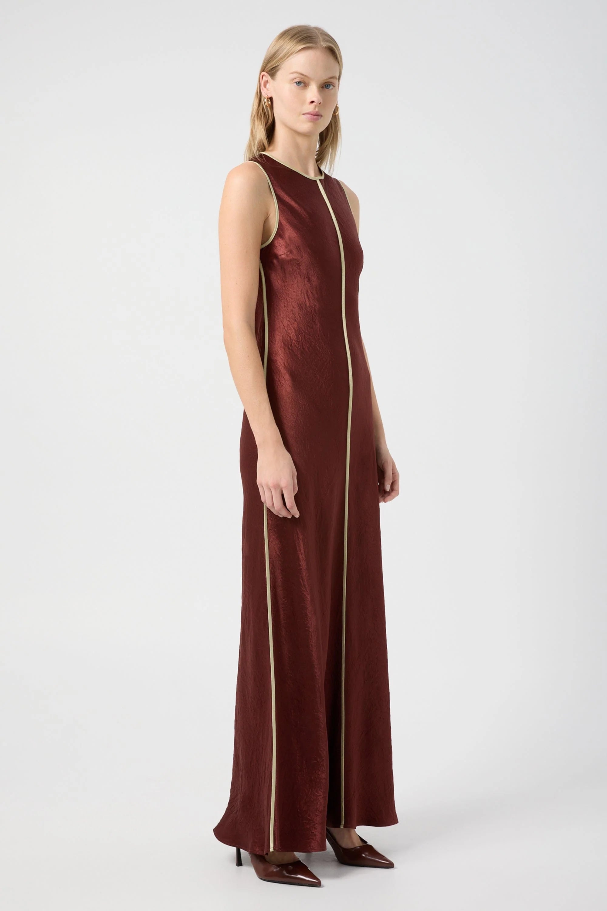 Crush Maxi Tank Dress Shiraz & Apple