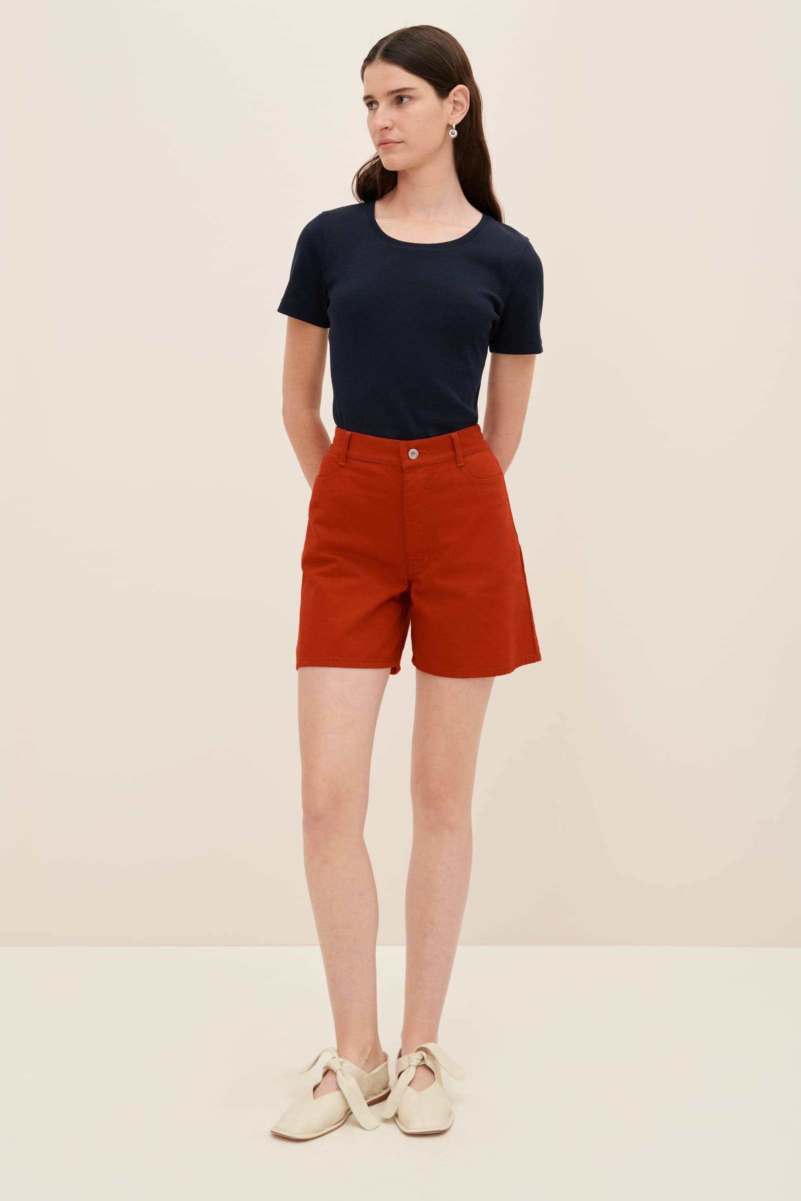 Eddy Shorts Brick Denim