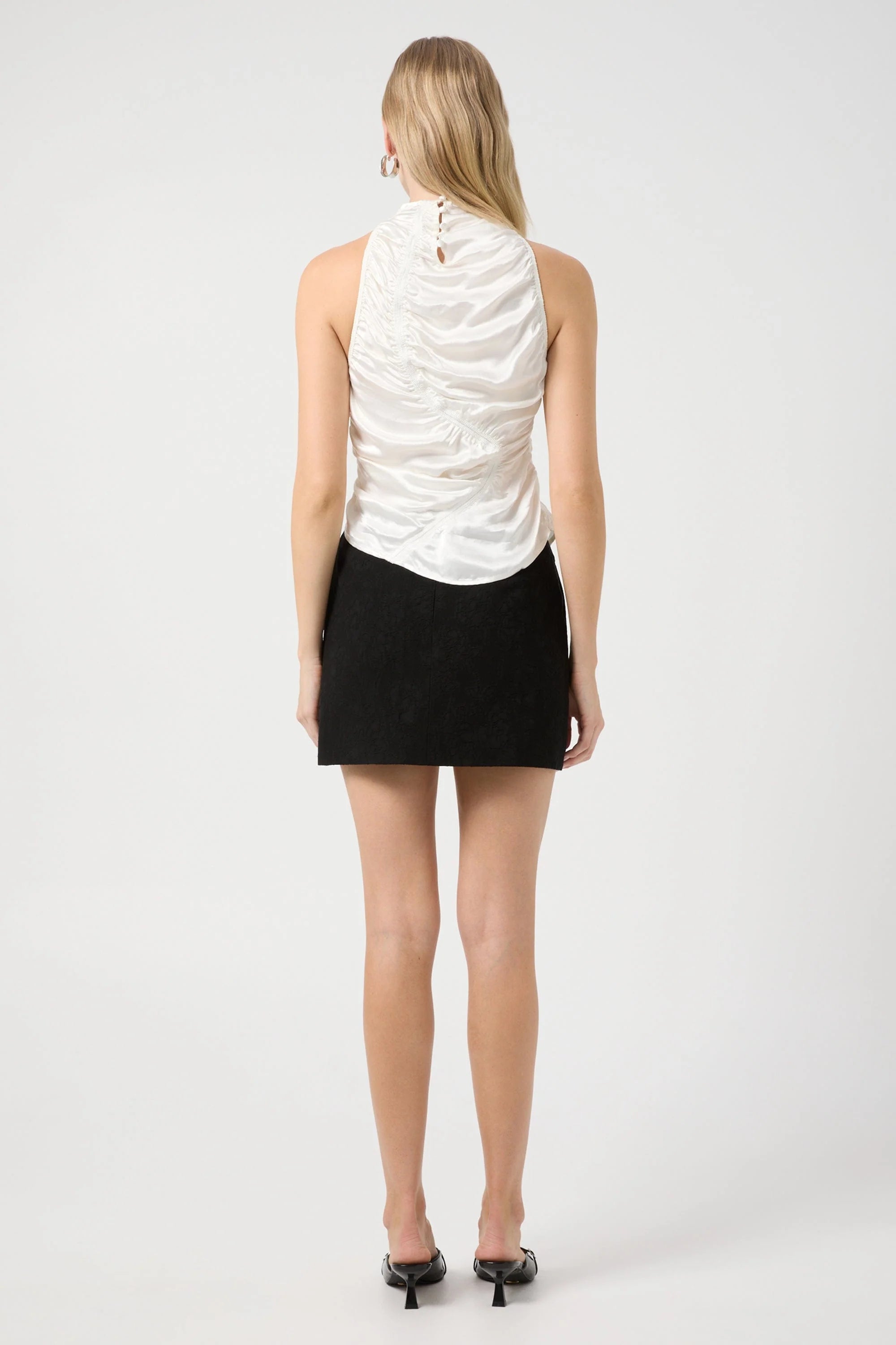 Elemental Ruched Top White