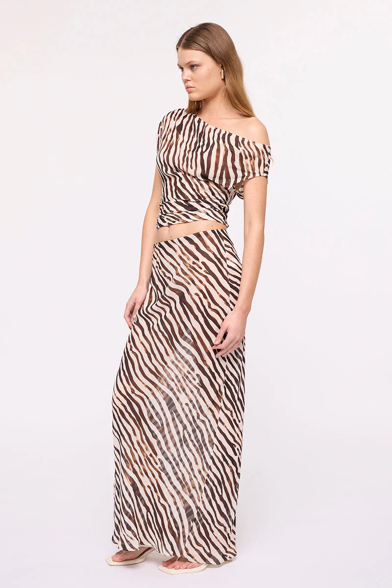 Gigi Zebra Drape Top
