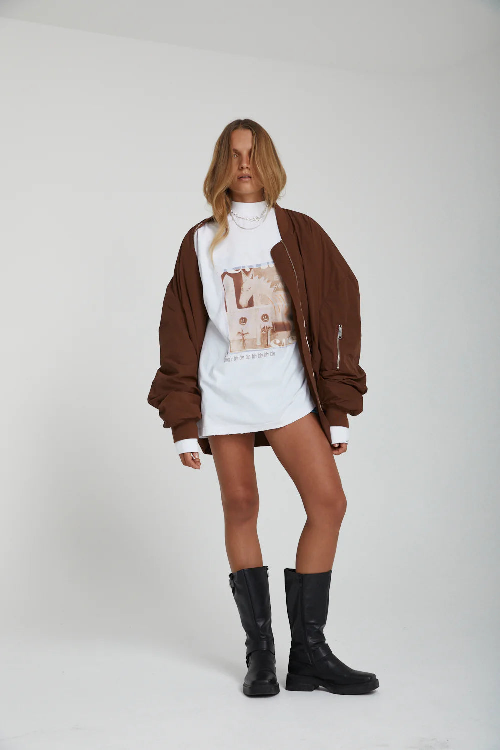 Slouchy Bomber Chestnut