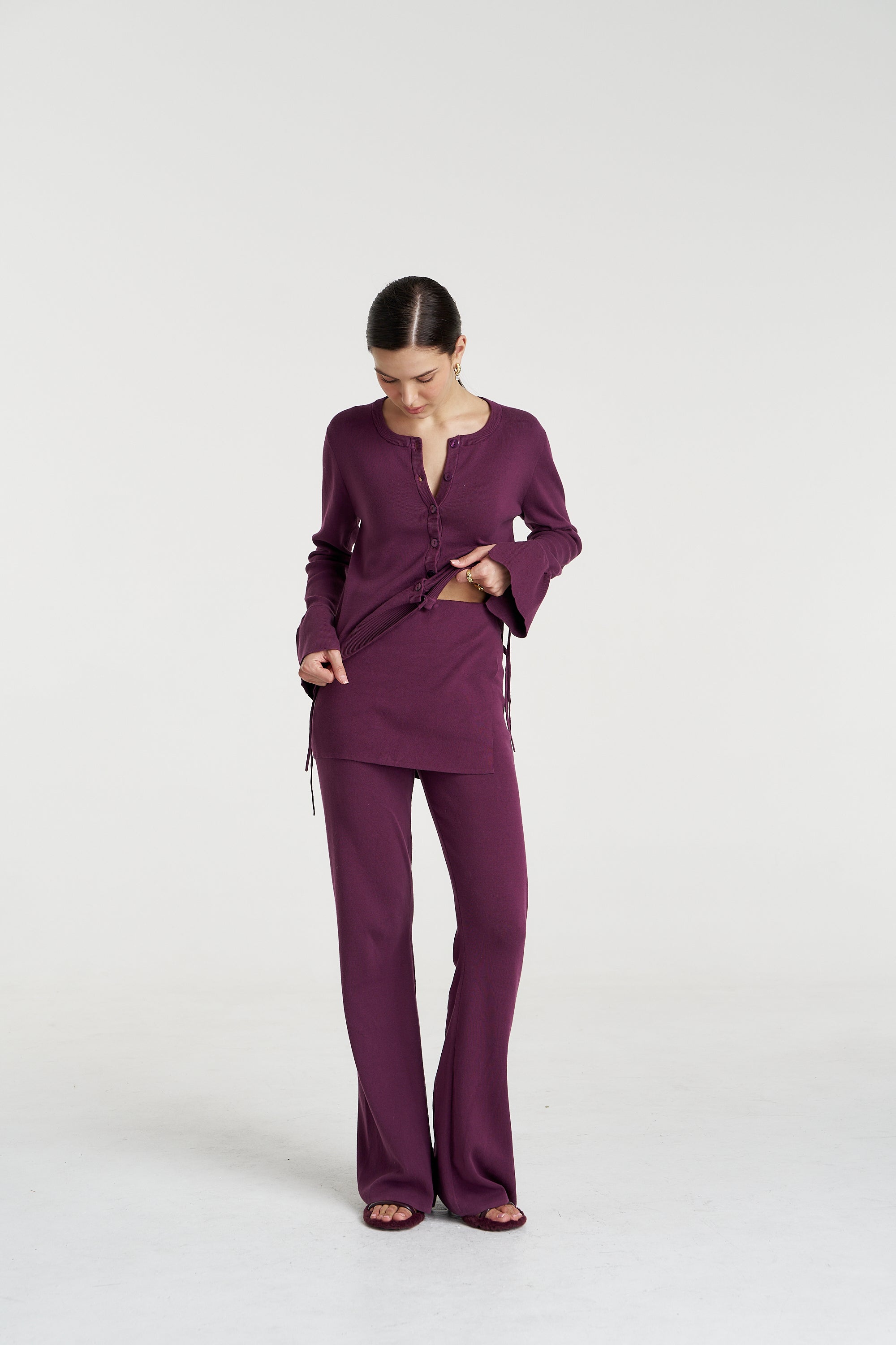 Lounge Wrap Pant Mulberry