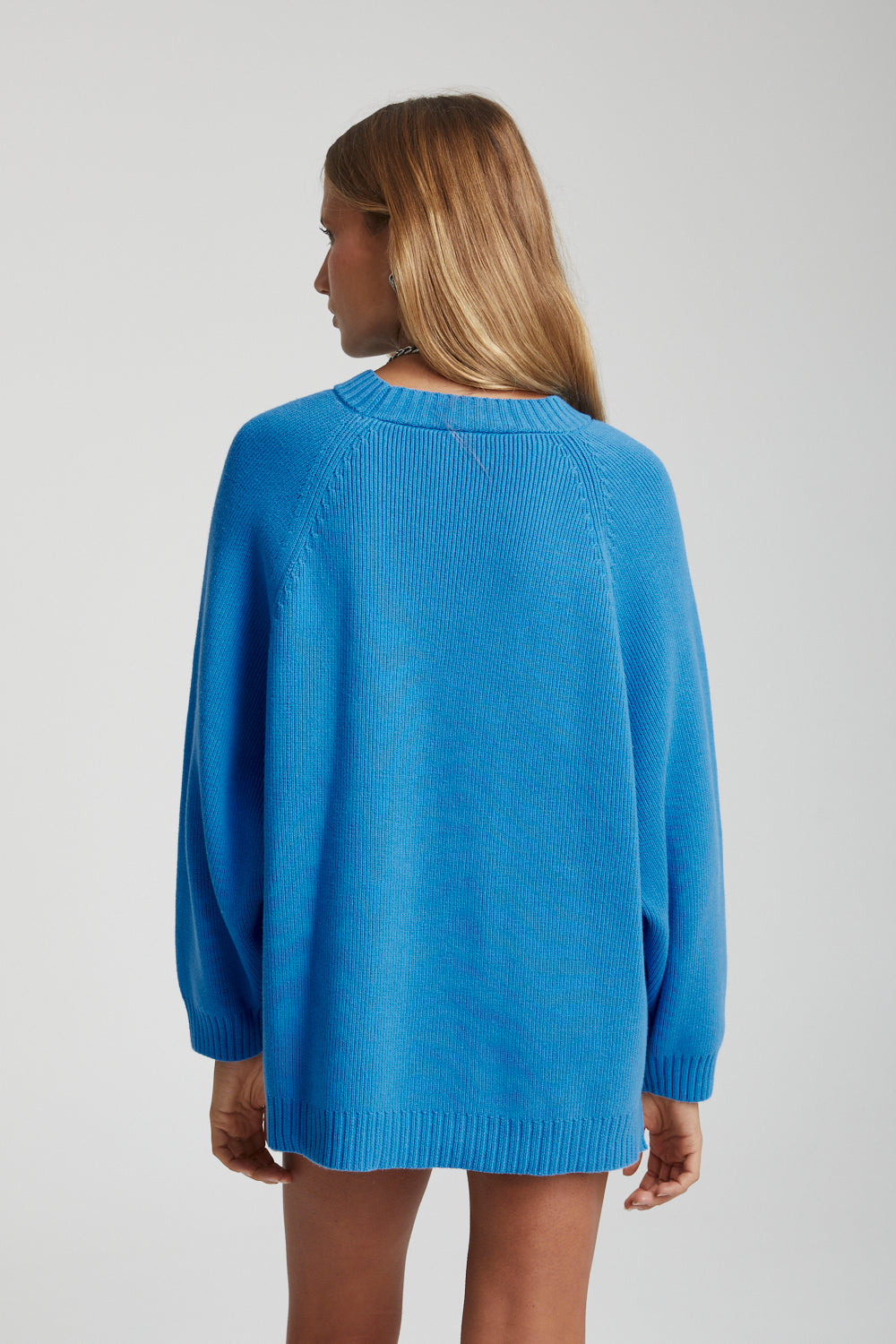 Oversized Knit Sweater Cobalt