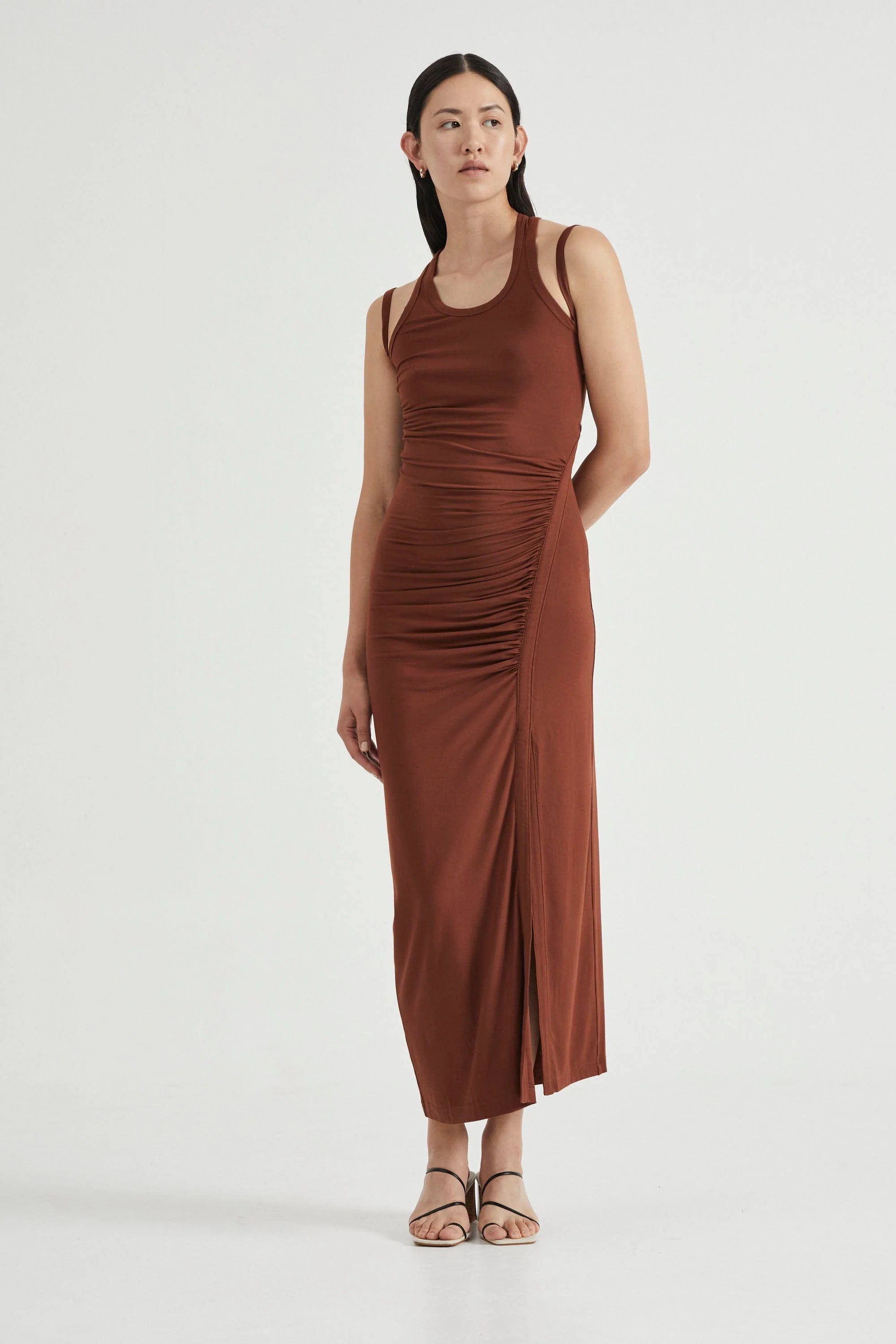 Push Pull Tank Dress Cinnamon