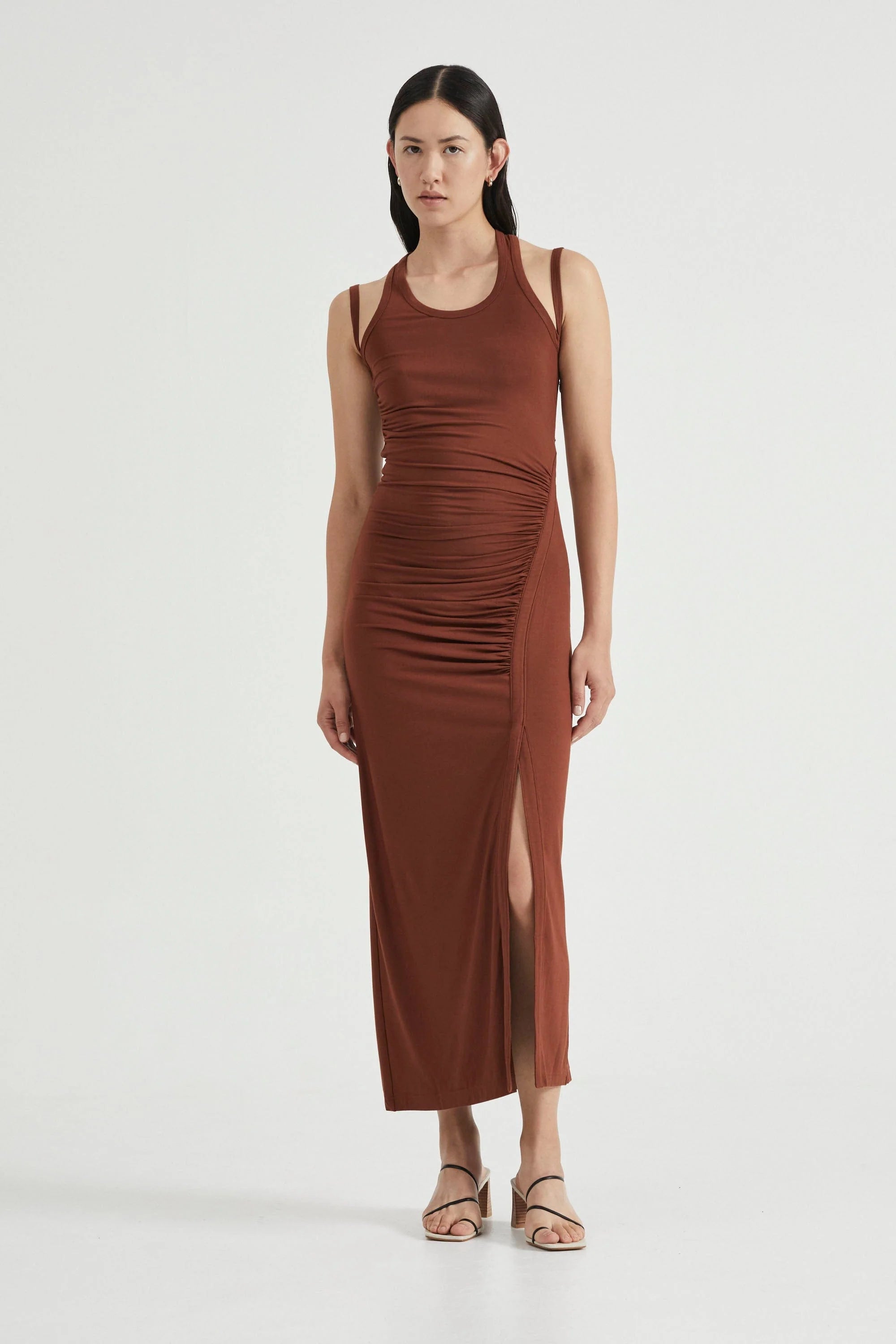 Push Pull Tank Dress Cinnamon