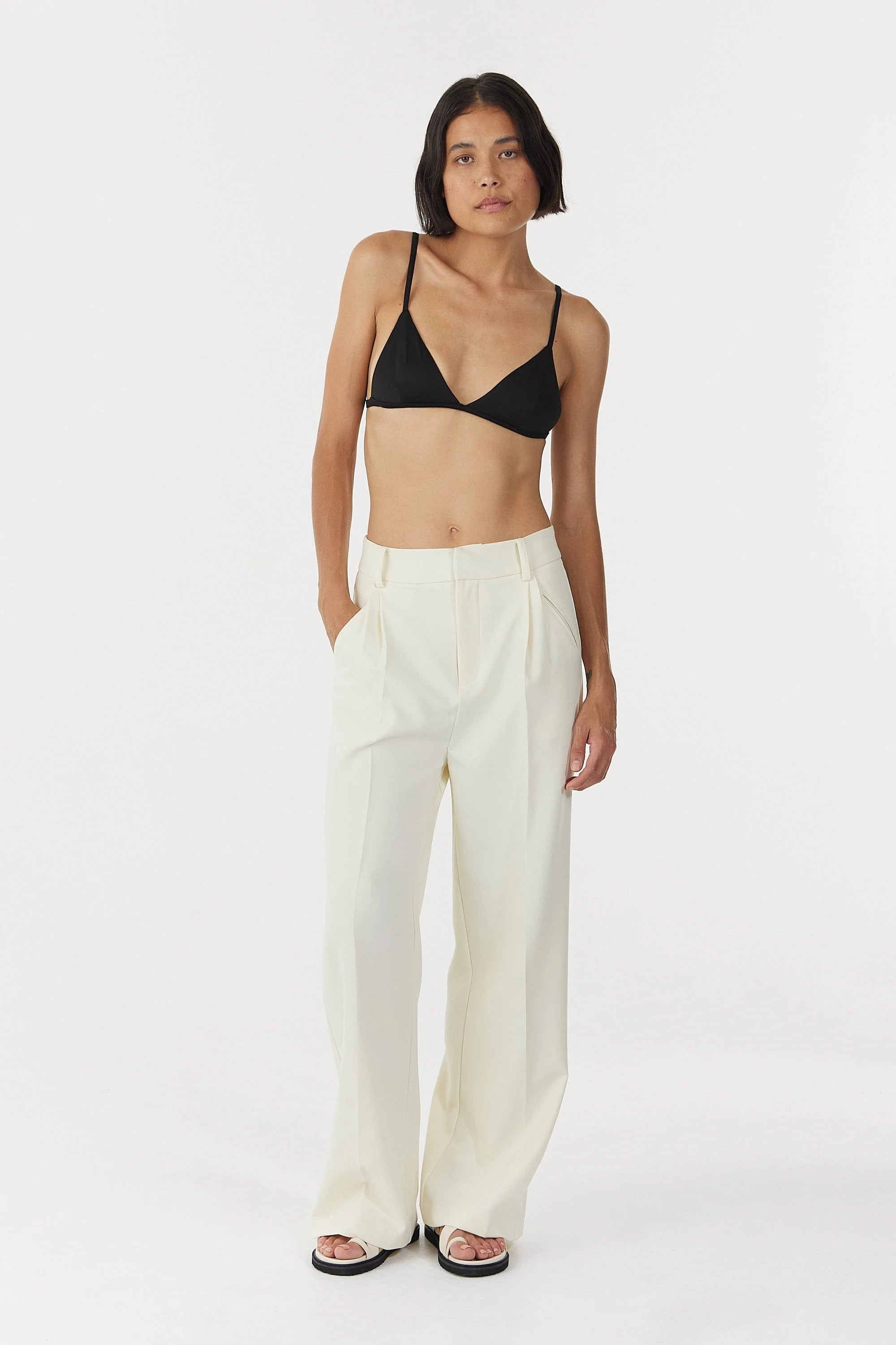 Skyline Tailored Trousers Warm White