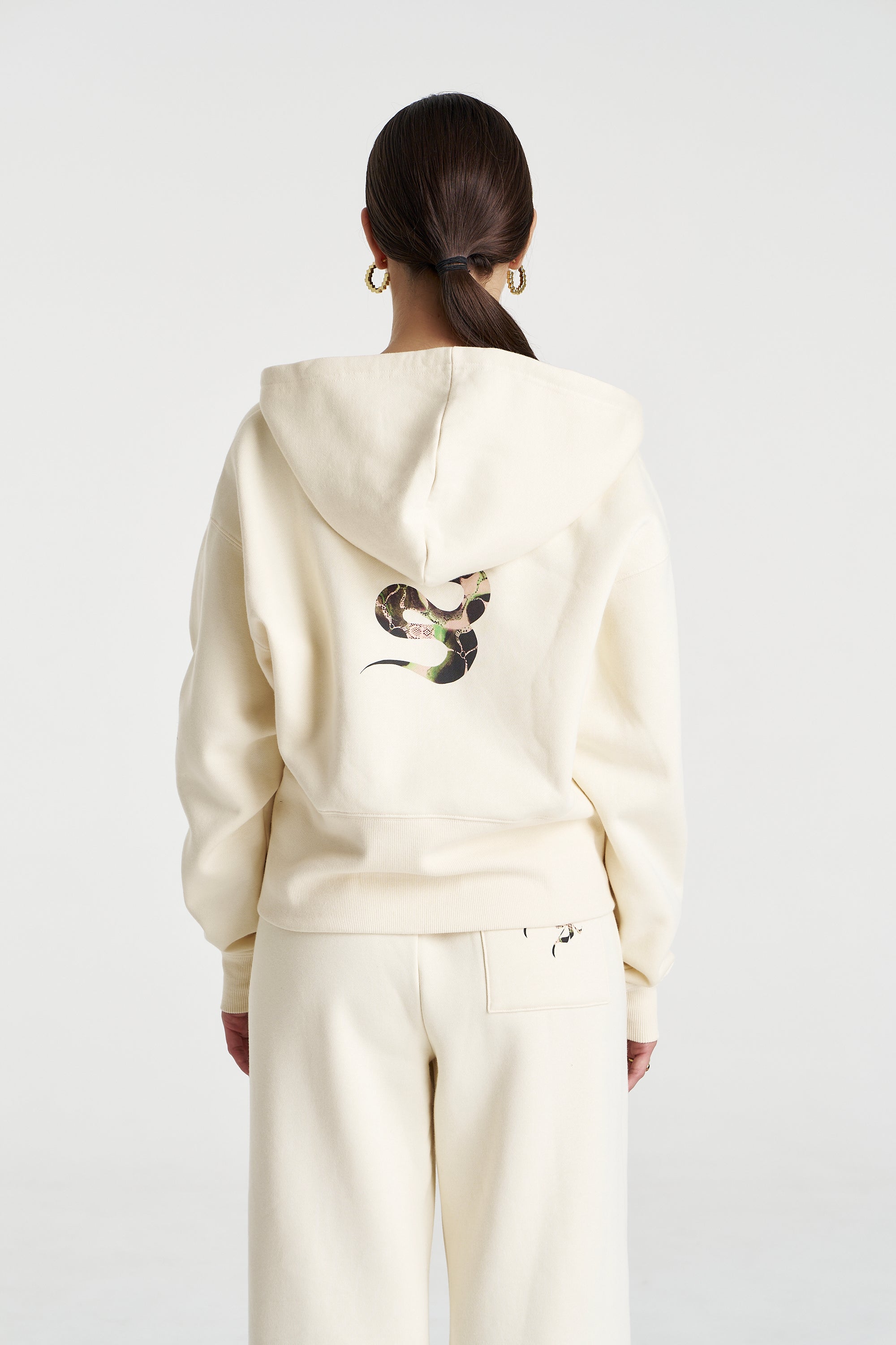 Motif Hoodie Vanilla