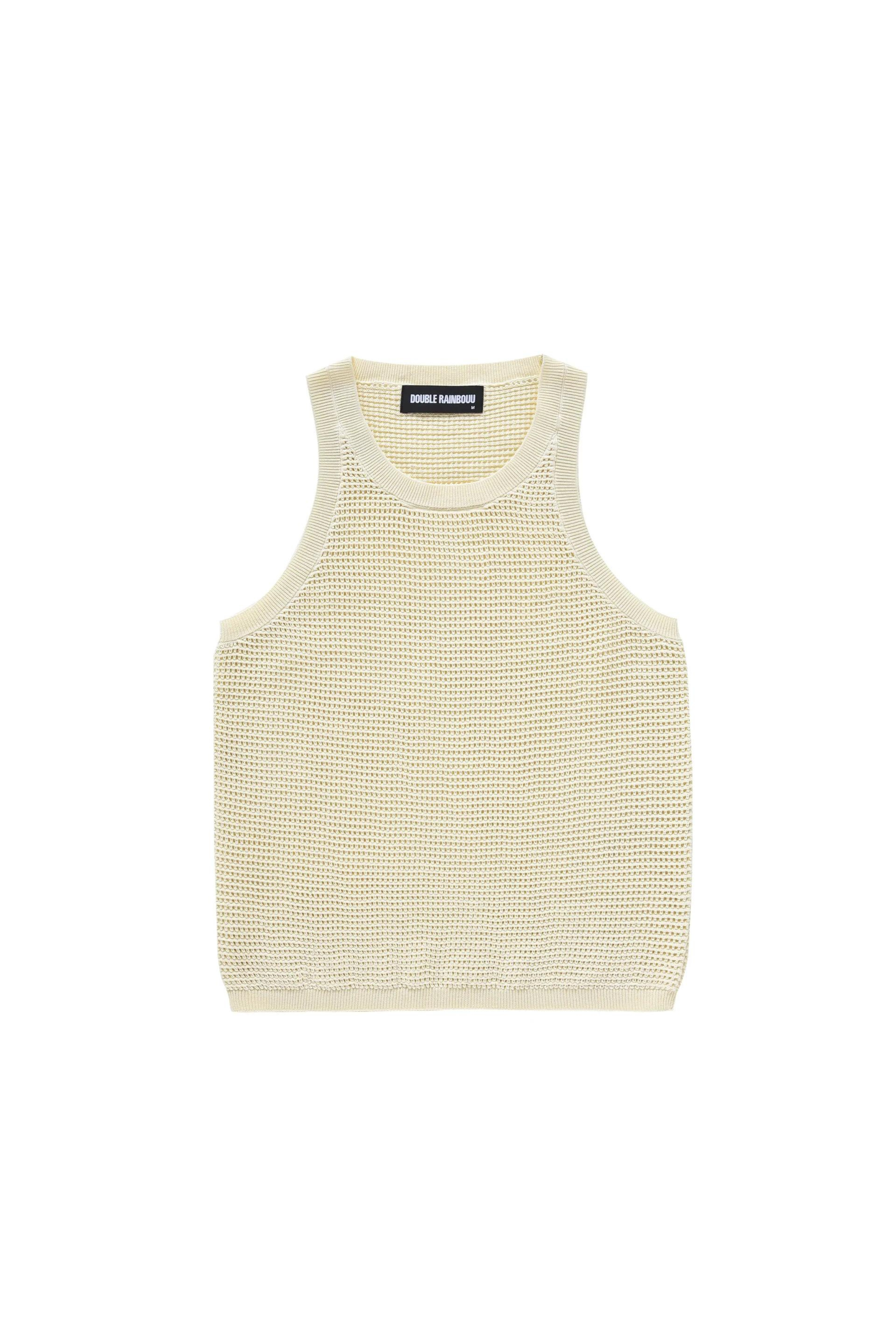 Cream Mesh Tank