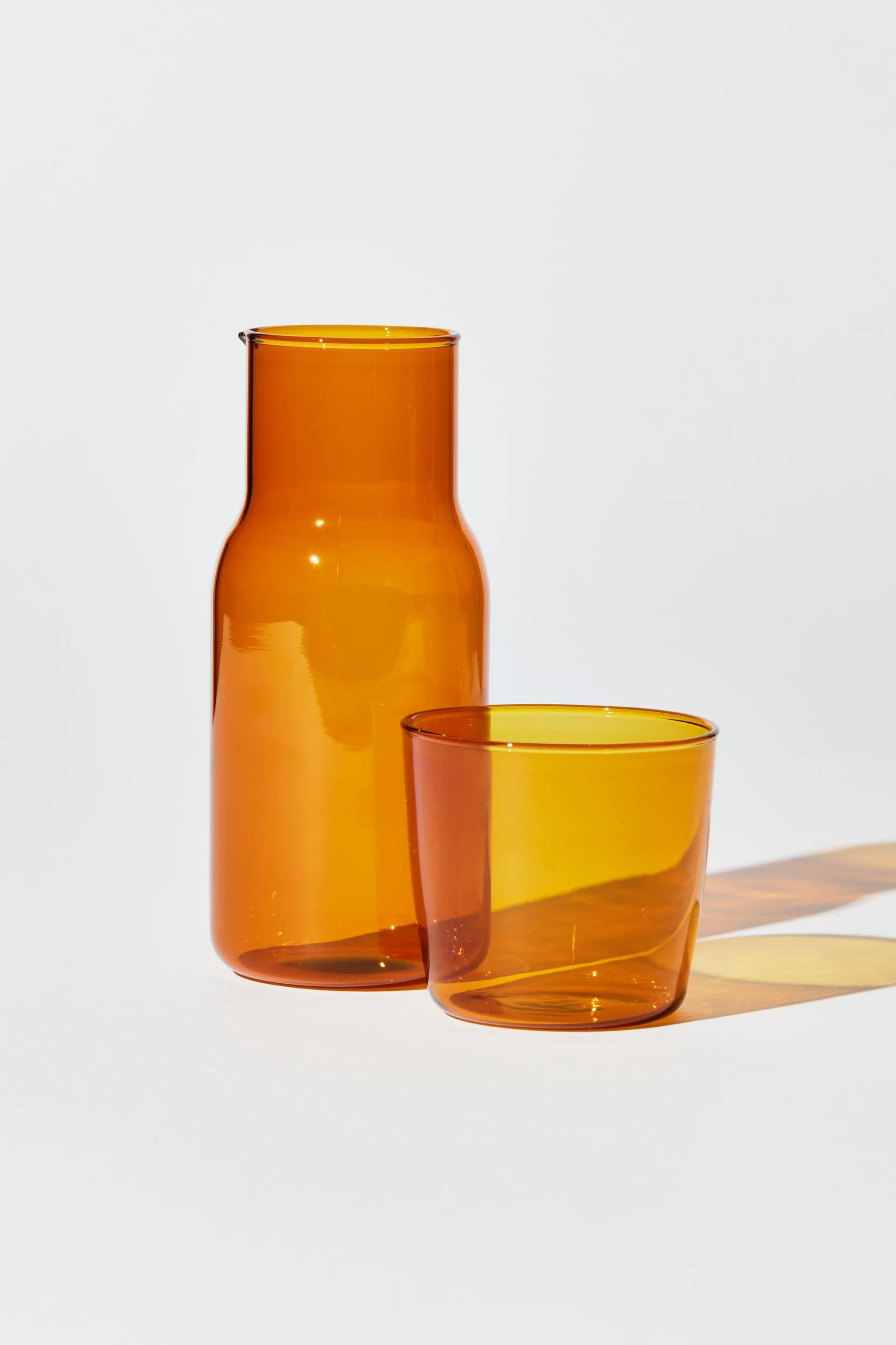 Carafe and Cup Set Amber