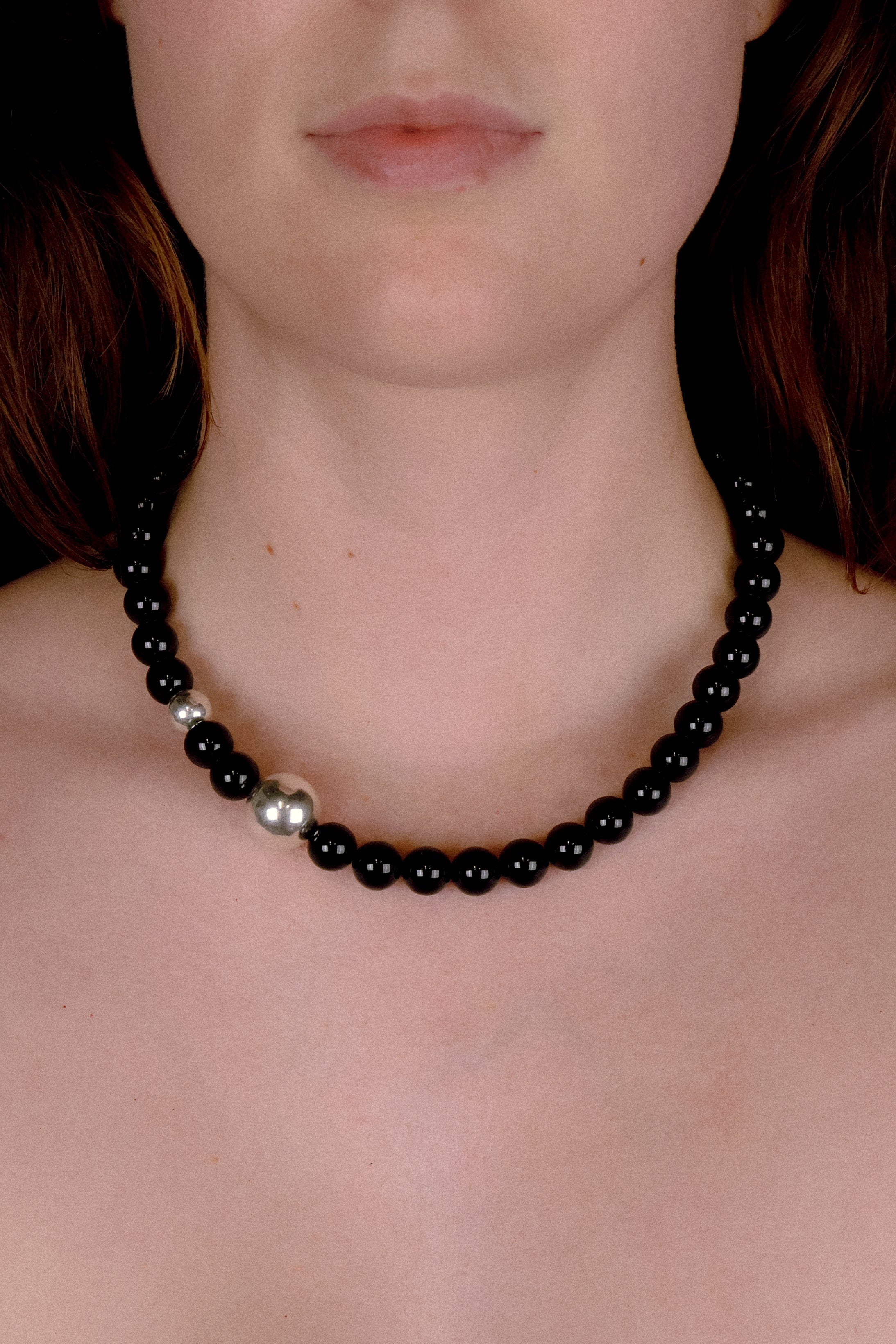 Dylan Black Agate Necklace