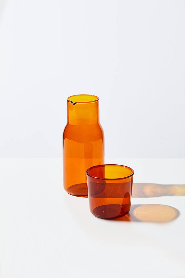 Carafe and Cup Set Amber